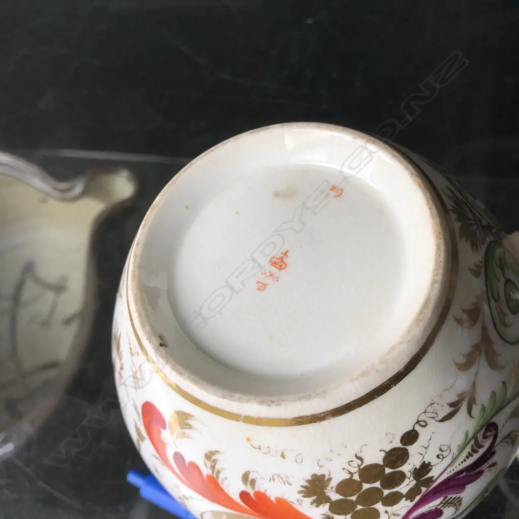 19thC DERBY HAND PAINTED JUG Image 1++