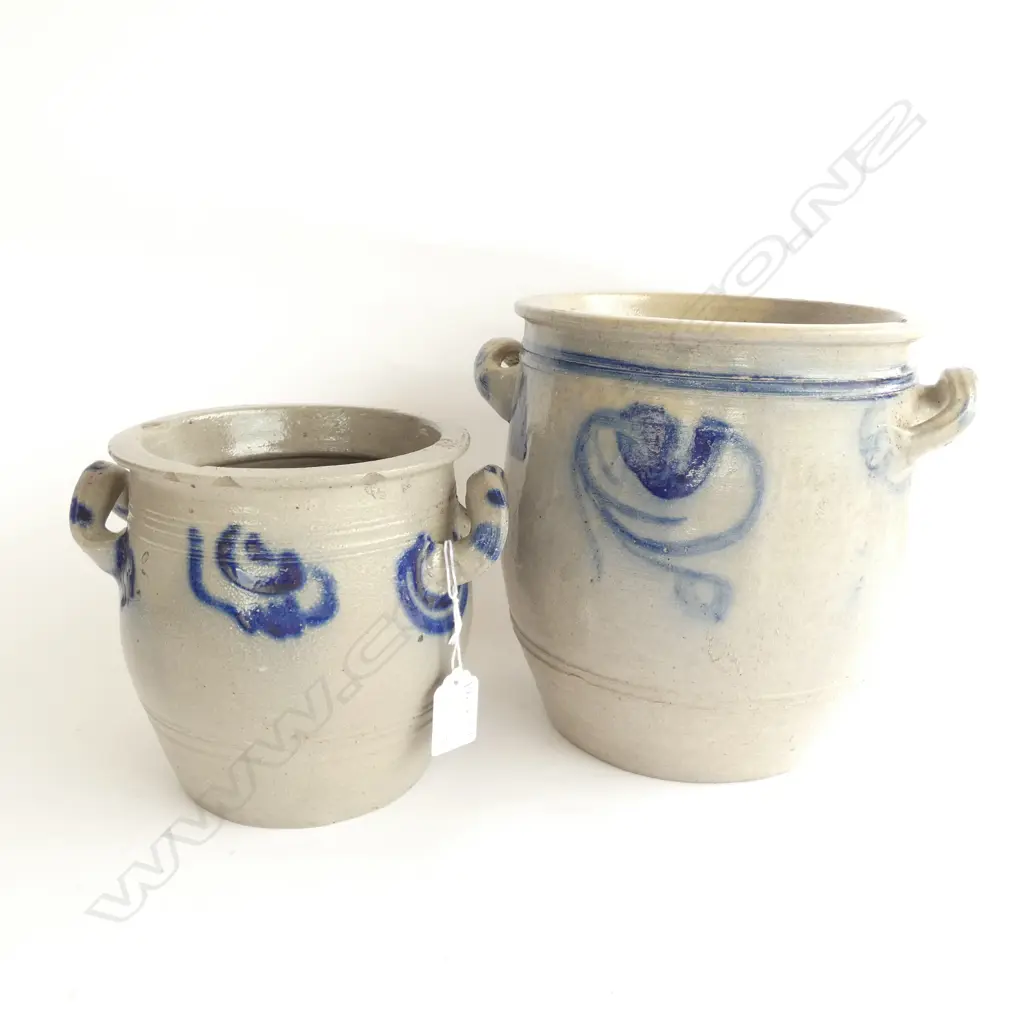 2 SALT GLAZE POTS H. 210MM Image 1++