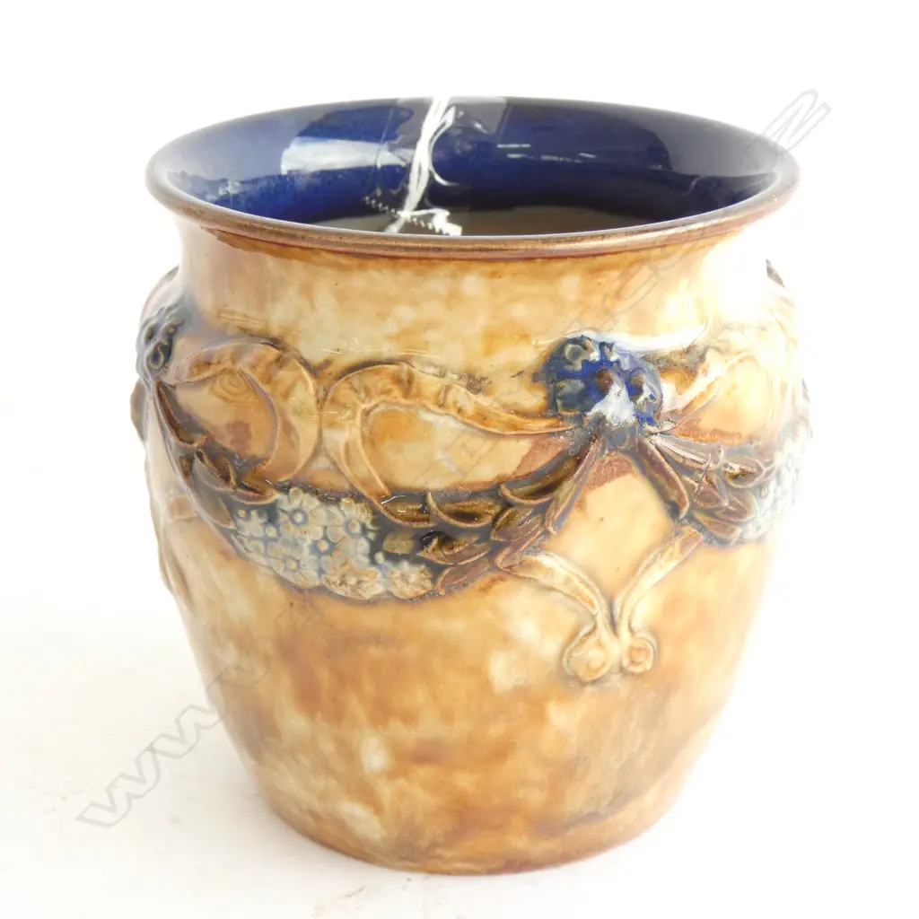 [19715] SMALL DOULTON STONEWARE POT  D90 H100 Image 1++