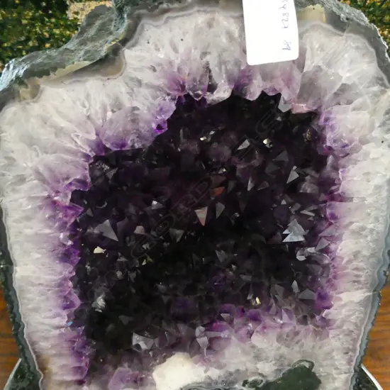 AMETHYST GEODE ON STAND