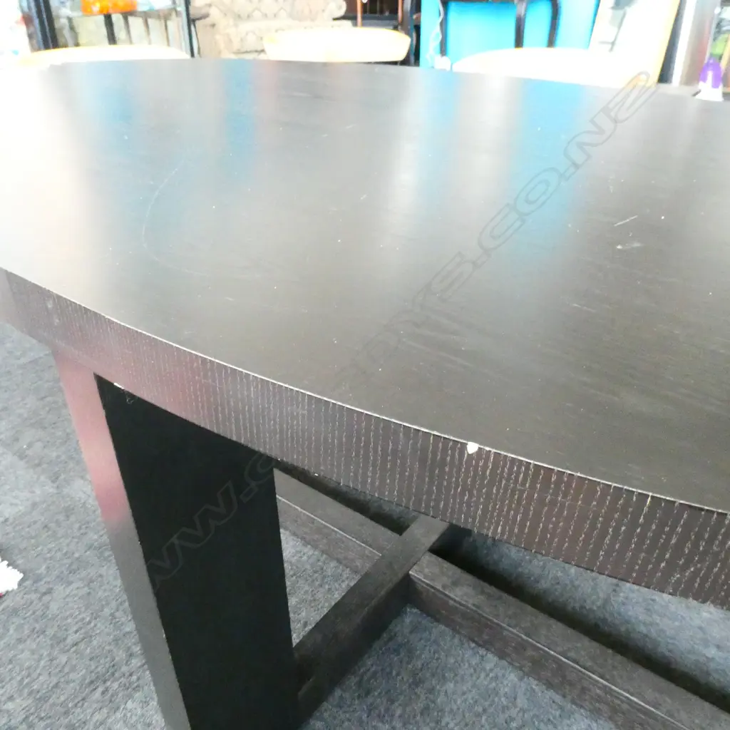 OVAL BLACK DINING TABLE L. 1800MM H. 760MM Image 1++
