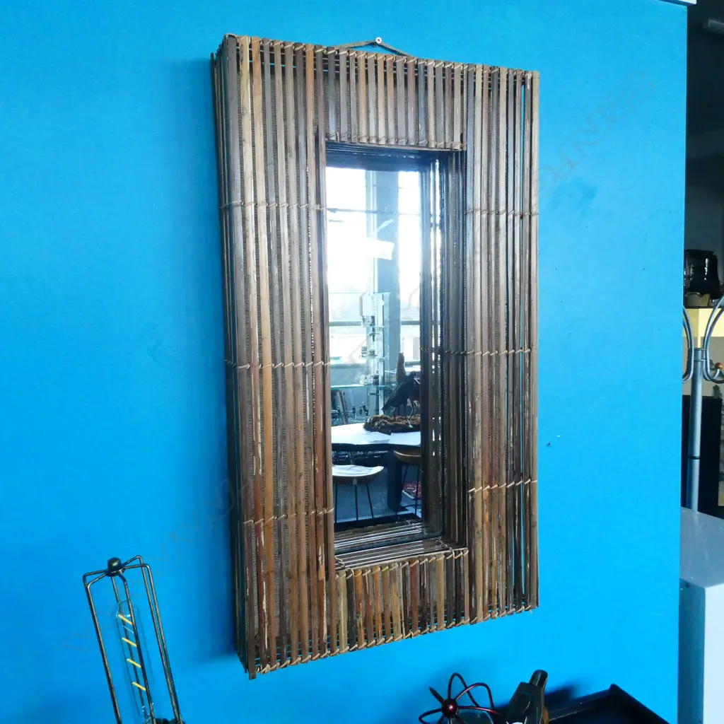 BAMBOO FRAMED MIRROR 805 X 455MM Image 1++