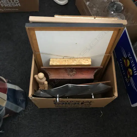 BOX LOT ASST. ARTWORKS ETC