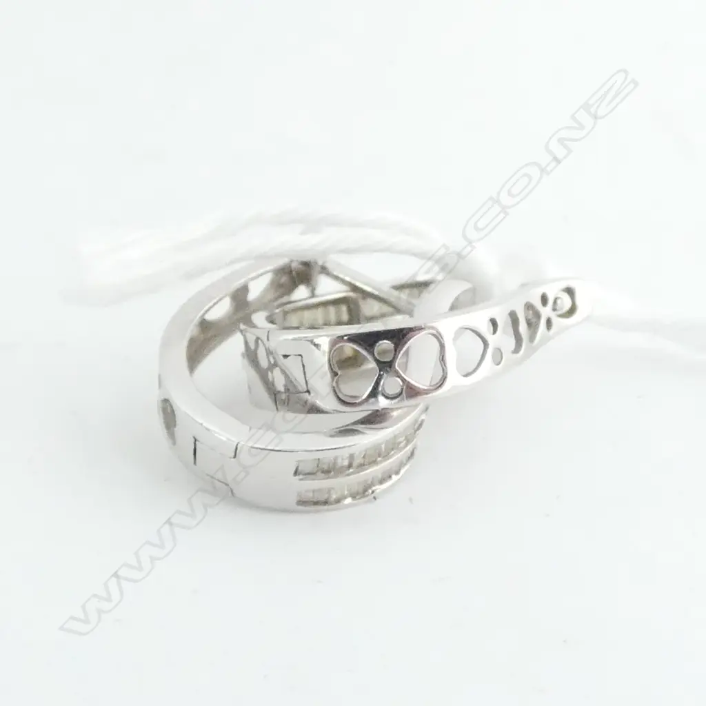 EARRINGS, 18ct WHITE GOLD, CHANNEL SET WITH 36 DIAMONDS EACH EARRING Image 1++