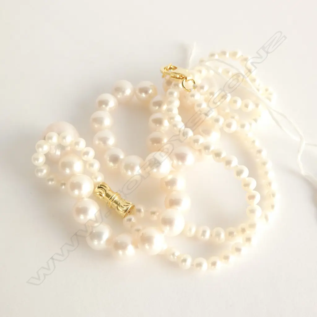 FRESH WATER PEARL MULTI SIZE NECKLACE  Image 1++