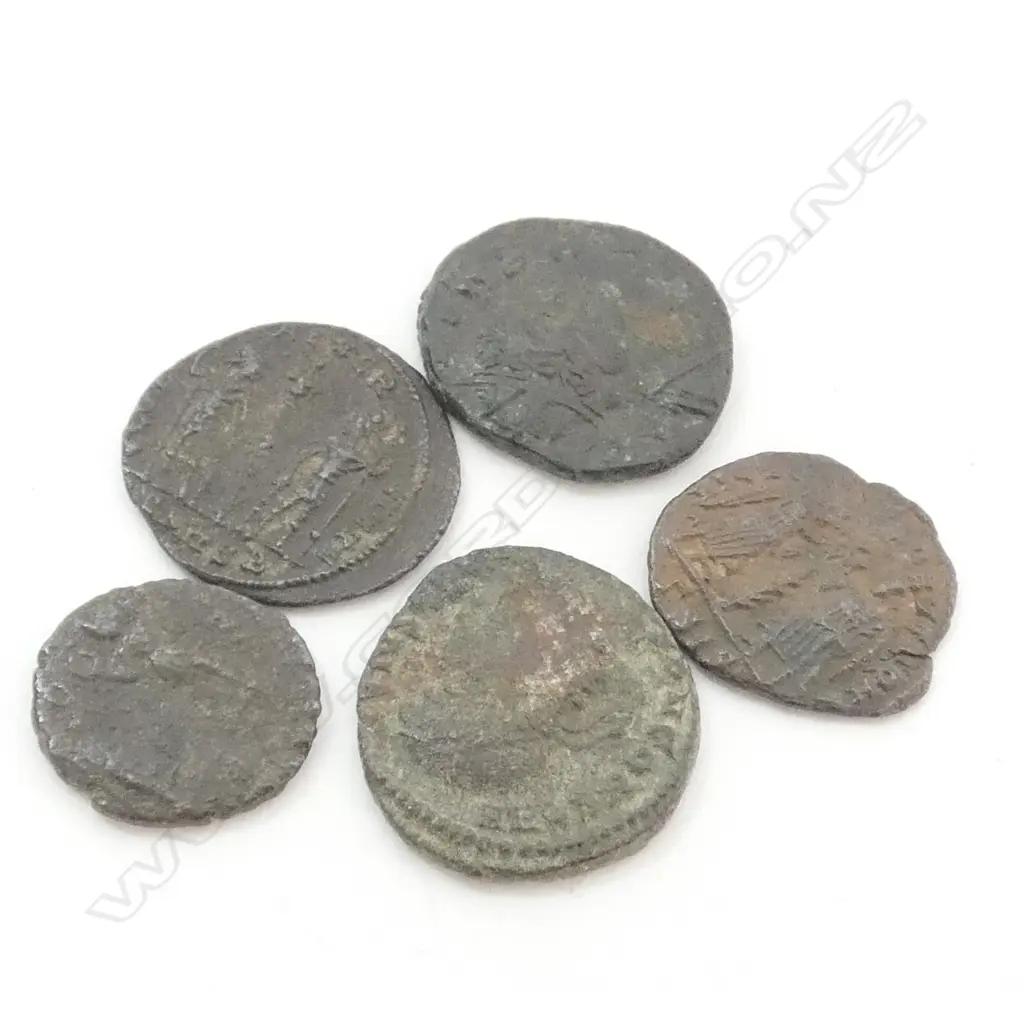ROMAN COINS, C300 AD, FIVE COINS Image 1++