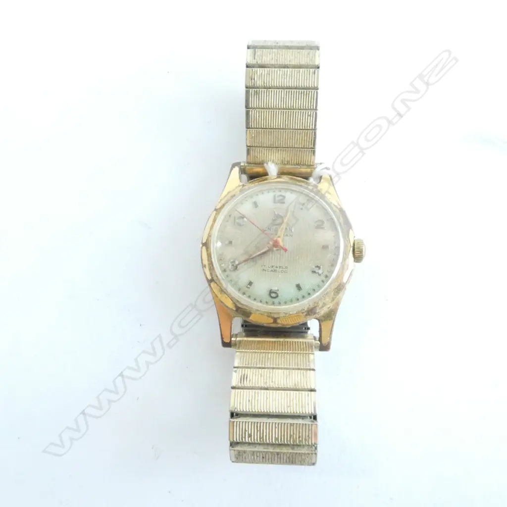 GENTS WRISTWATCH, ENGRAVED ON BACK, DATE 1957, UNICORN, WAS A ROLEX BRAND, APPARENTLY WORKING Image 1++
