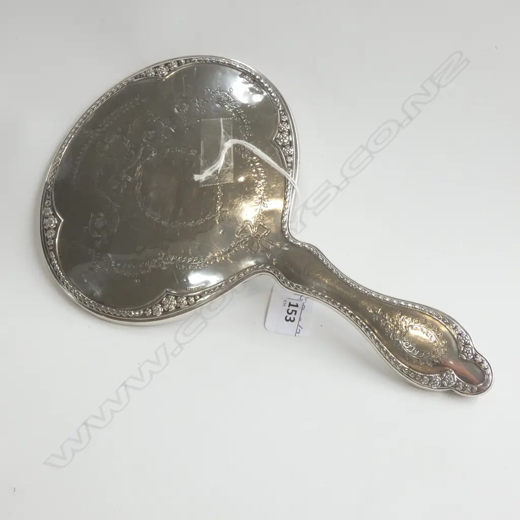 STG SILVER HAND MIRROR CHESTER 1913 L 270 MM MINOR DENTS Image 1++