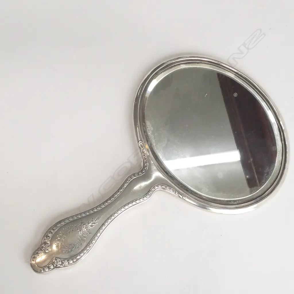 STG SILVER HAND MIRROR CHESTER 1913 L 270 MM MINOR DENTS Image 1++