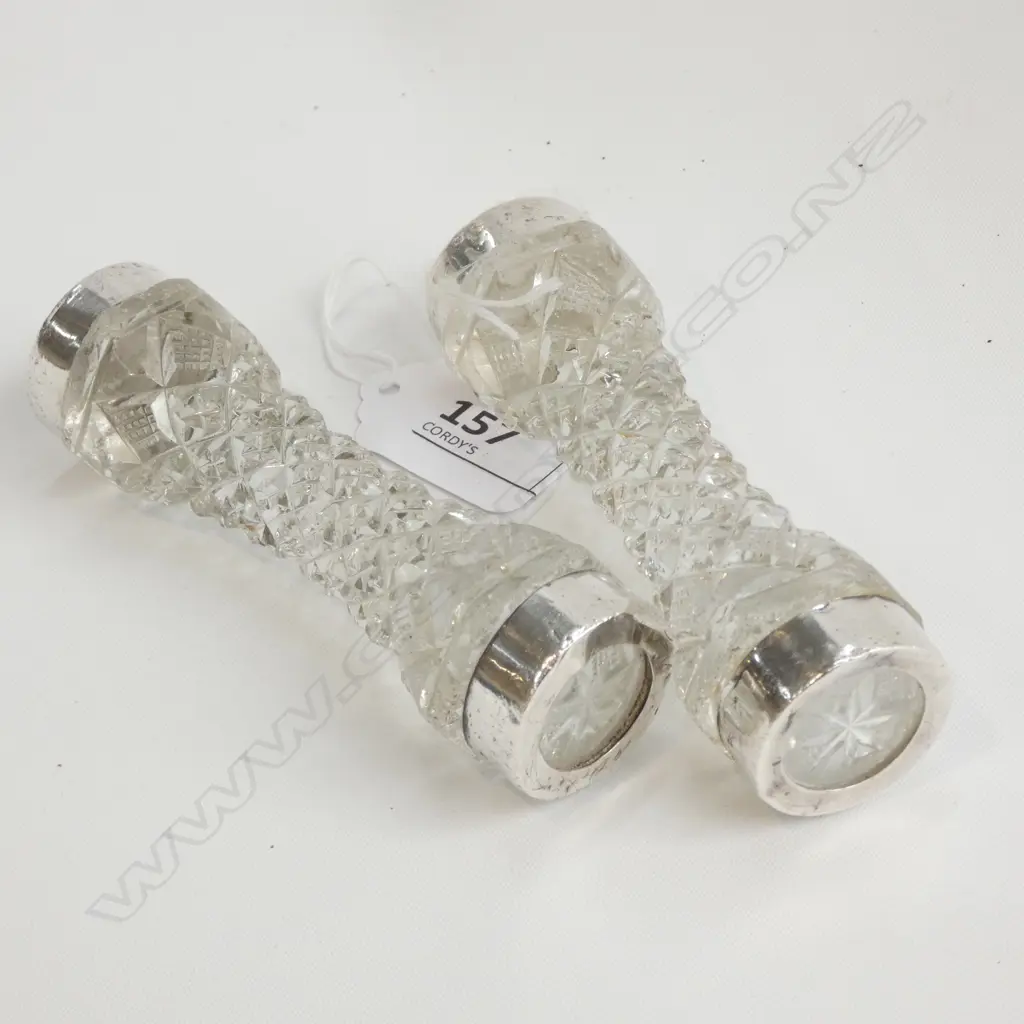 STG SILVER AND CUT CRYSTAL KNIFE RESRT B 1901 Image 1++