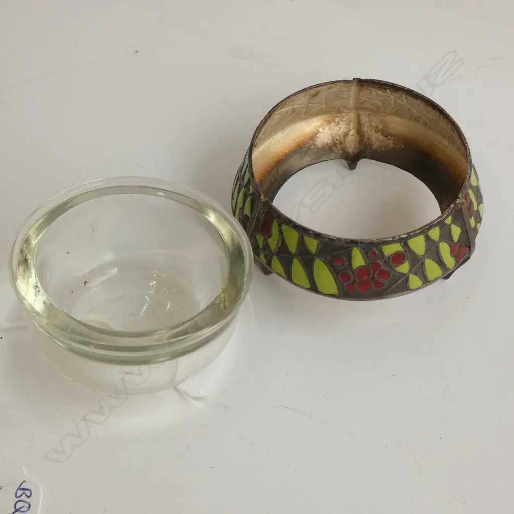 SECESSIONIST & ENAMEL SALT 65MM DIA Image 1++