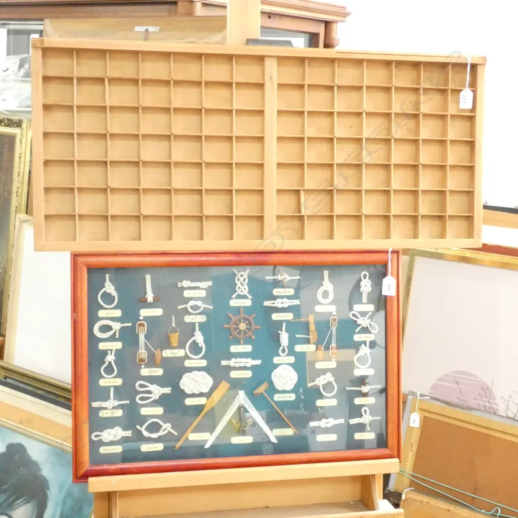 FRAMED NAUTICAL KNOTS 400 X 600MM + PRINTERS TRAY L. 825M Image 1++