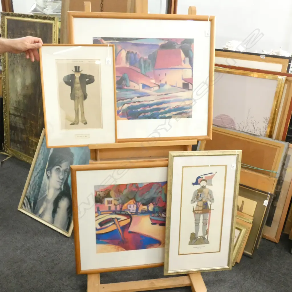 4 PRINTS; VANITY FAIR, MEDIEVAL SOLDIER, 2 BAPTIST LANDSCAPES 400 X 500MM Image 1++