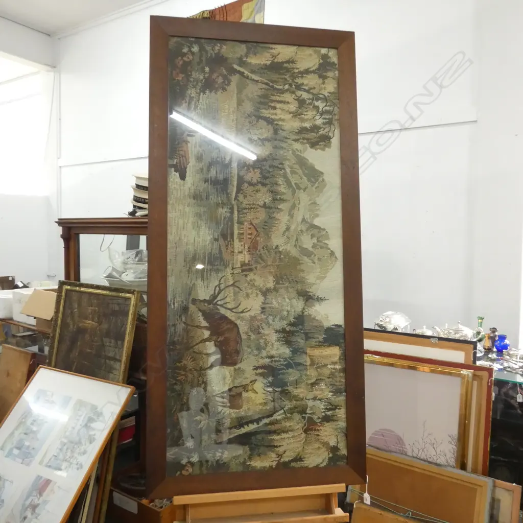 ALPINE DEER FRAMED TAPESTRY 605 X 1470MM Image 1++