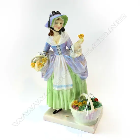 ROYAL DOULTON 'SPRING FLOWERS' LADY FIGURINE - H. 185MM