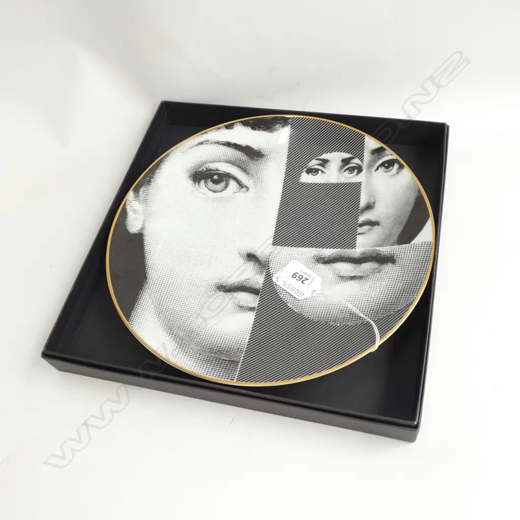 FORNASETTI PLATE IN BOX -  HALF FACES Image 1++