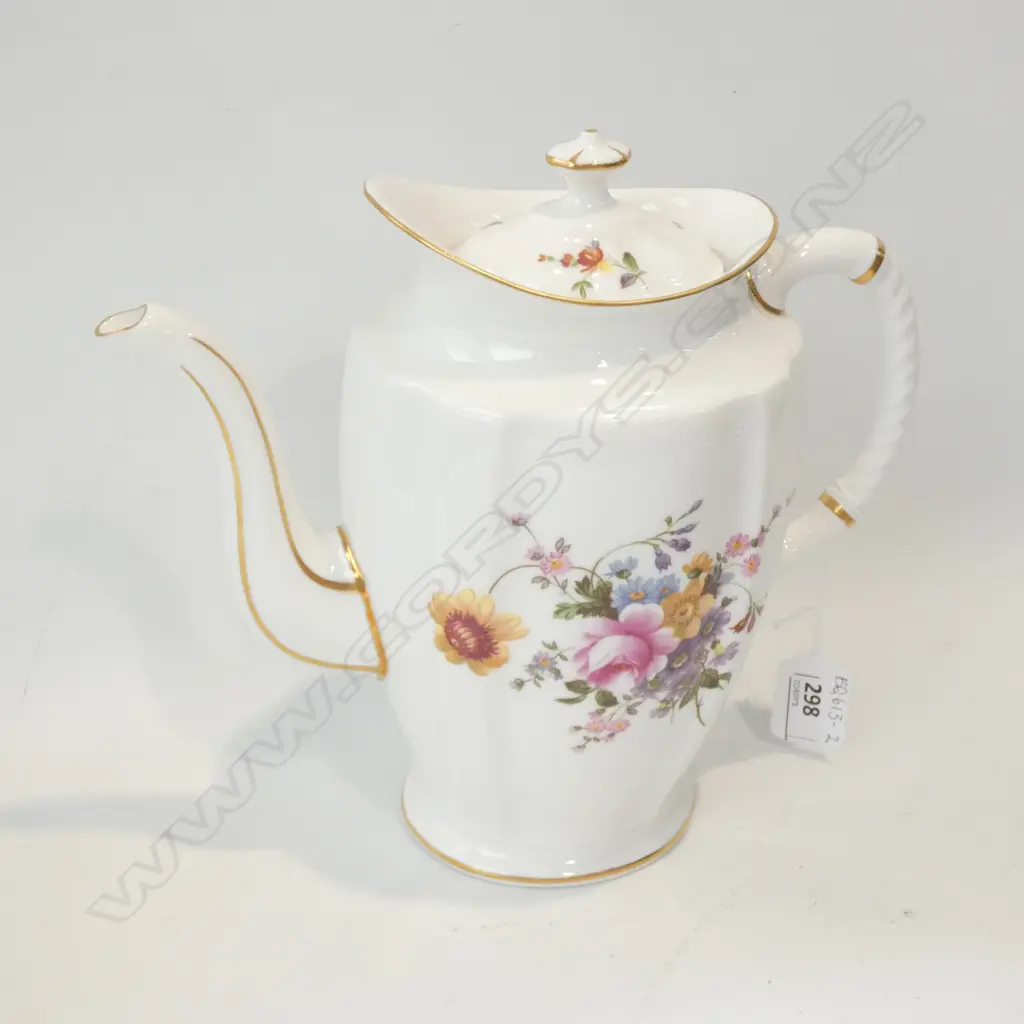 ROYAL CROWN DERBY - DERBY POSIES LARGE COFFEE POT - RED STAMP H. 210MM Image 1++
