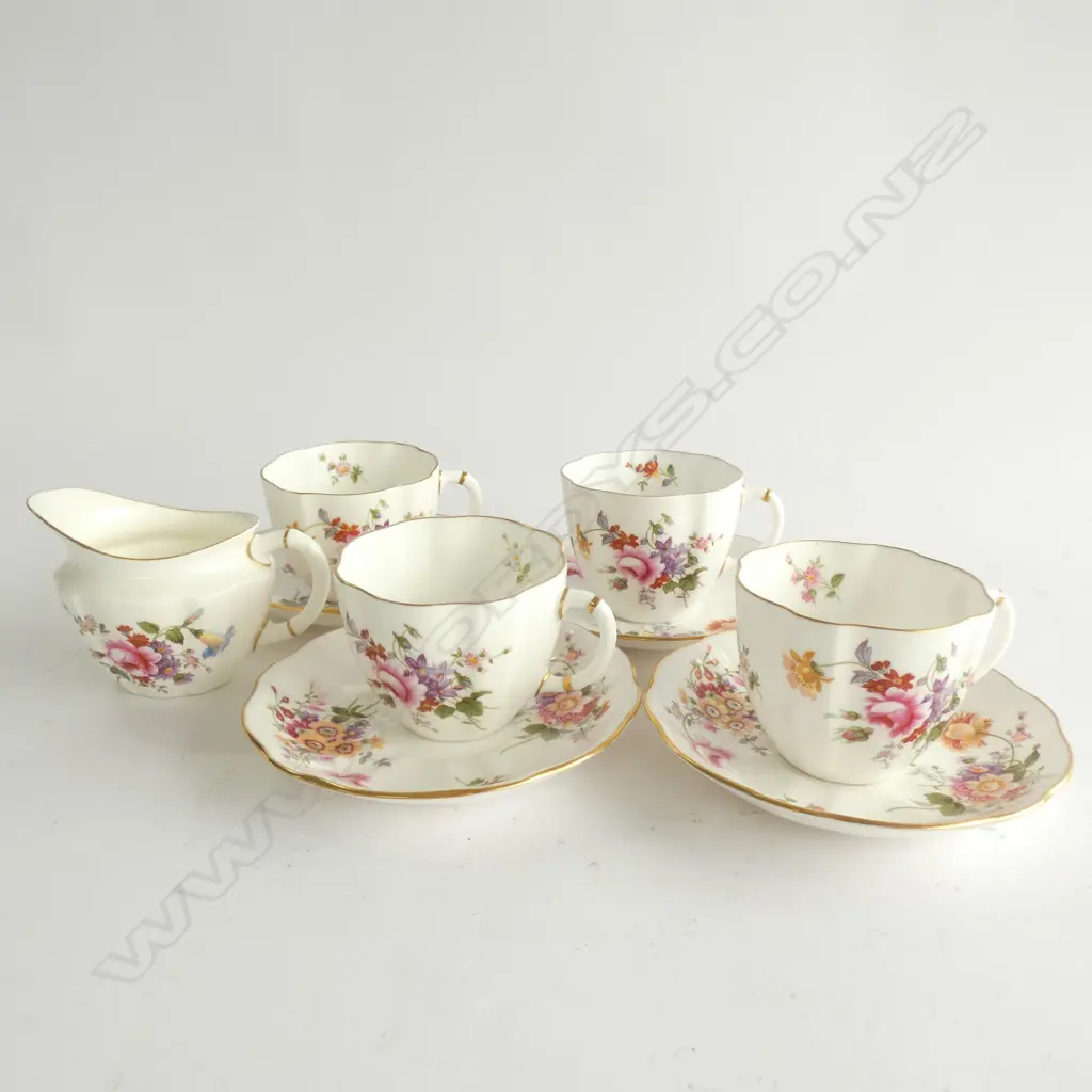 ROYAL CROWN DERBY / DERBY POSIES 9PC TEA SET Image 1++