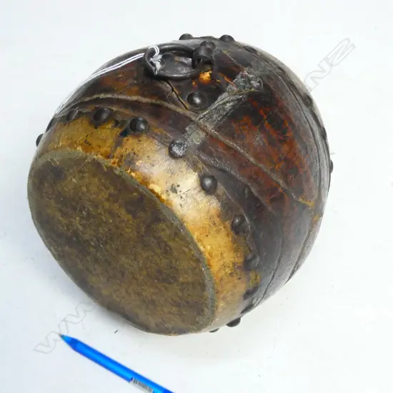 SMALL OLD JAPANESE HARDWOOD DRUM