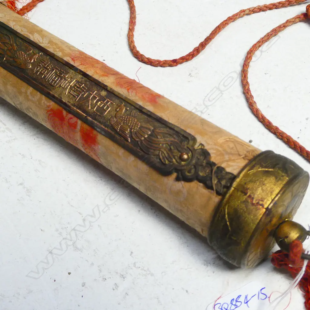 CYLINDER FYORM VOTIVE BUDDHISTIC RELIQUARY BOX 19TH CENTURY Image 1++