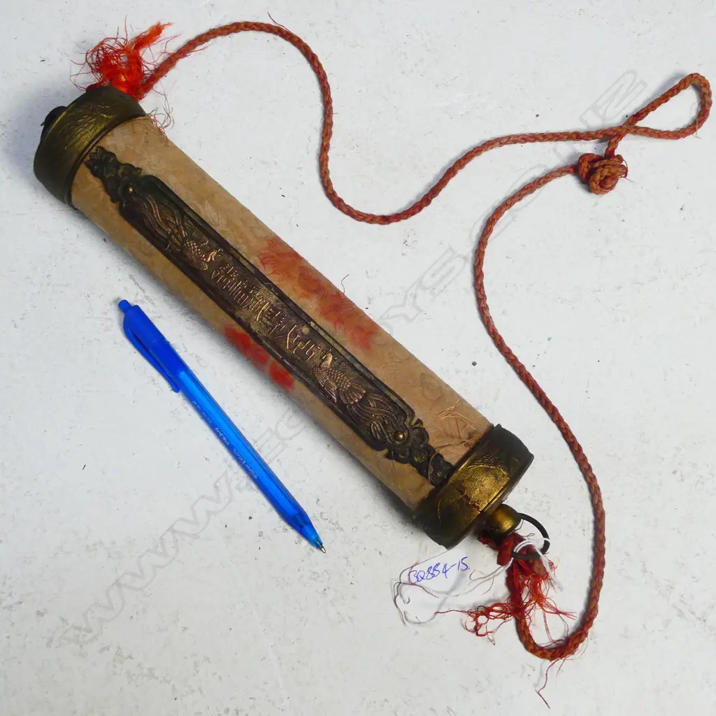 CYLINDER FYORM VOTIVE BUDDHISTIC RELIQUARY BOX 19TH CENTURY Image 1++