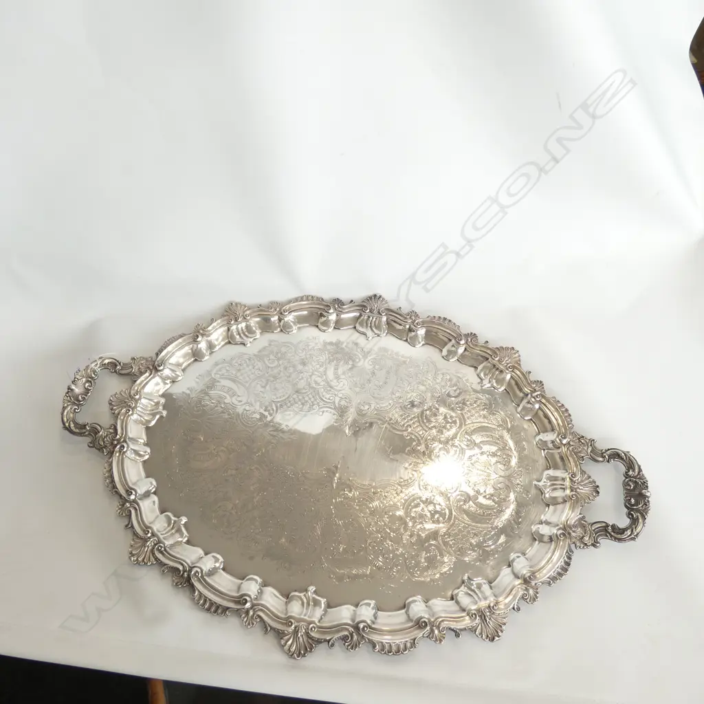 LARGE SILVER PLATE TRAY L. 730MM Image 1++