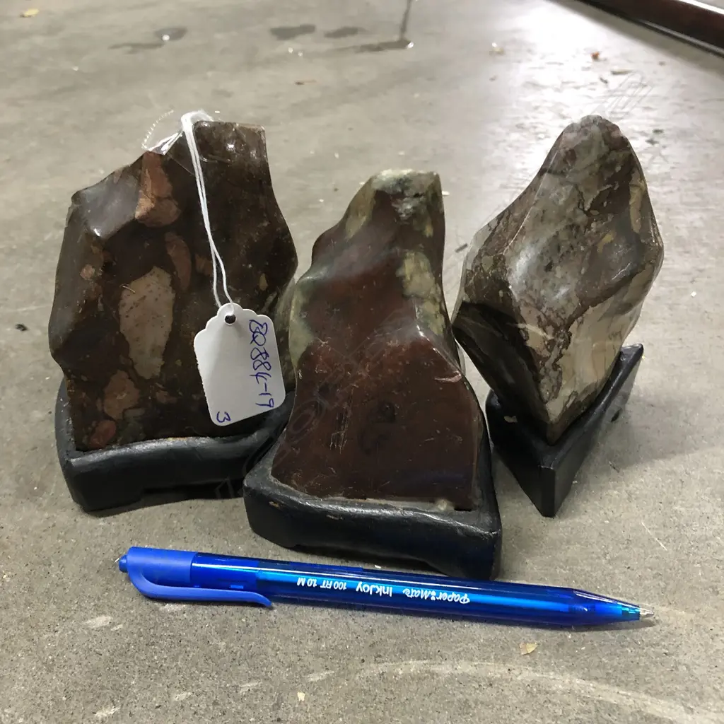 3 ORIENTAL SMALL SCHOLARS ROCKS Image 1++