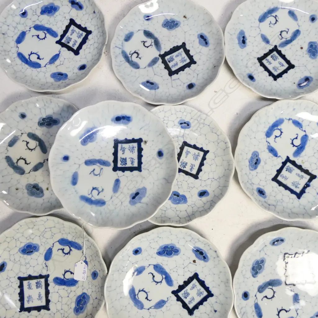 10 OLD ORIENTAL PLATES BLUE AND WHITE  Image 1++