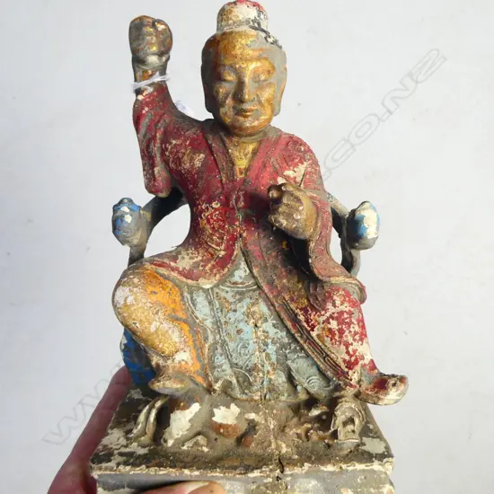 SMALL OLD WOODEN STATUE