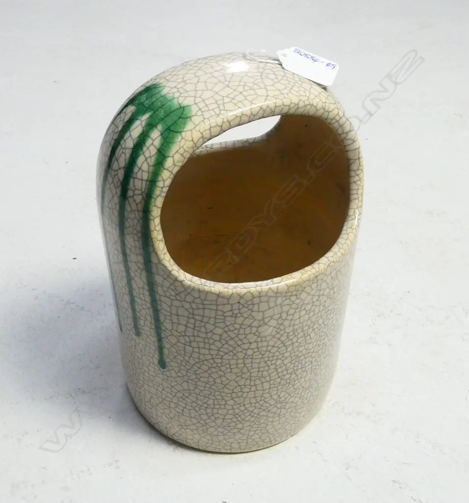 VINTAGE TE-ABURI CRACKLE GLAZE HIBACHI/ HAND WARMER. Image 1++