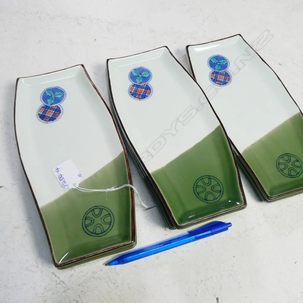 10 RECTANGULAR SASHIMI PLATES FROM JAPAN  Image 1++