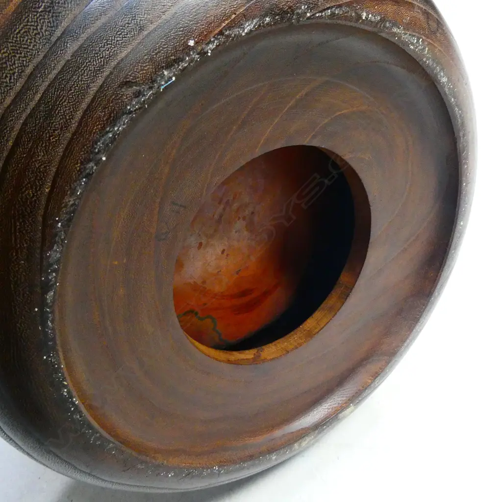 PAULOWNIA WOOD COPPER LINED BARREL FORM HIBACHI Image 1++