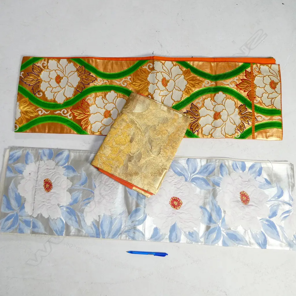 HAND WOVEN SILK OBI X 3  Image 1++