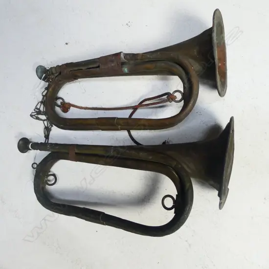 2 ANTIQUE BUGLES
