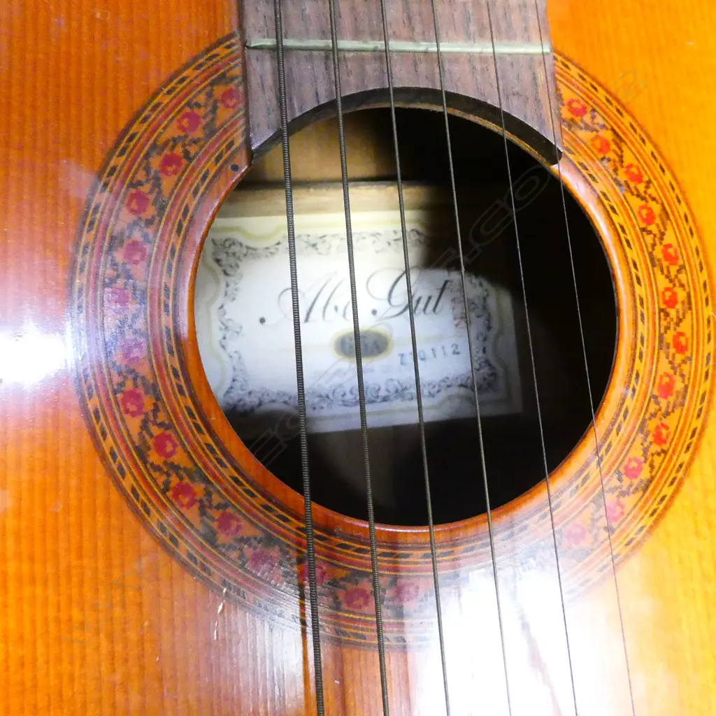 VINTAGE JAPANESE ACOUSTIC GUITAR ABE GUT MAKER Image 1++