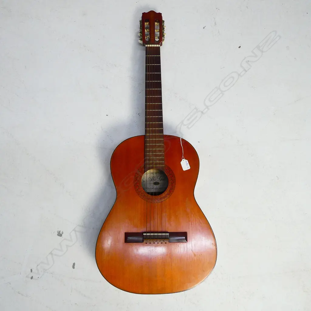 VINTAGE JAPANESE ACOUSTIC GUITAR ABE GUT MAKER Image 1++