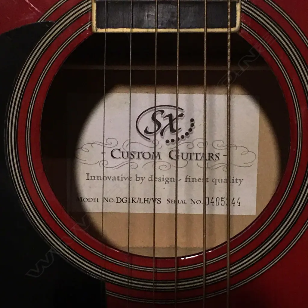 STANDARD 'SX' ACOUSTIC GUITAR, WITH CASE, CAPO, STRINGS & PICKS Image 1++