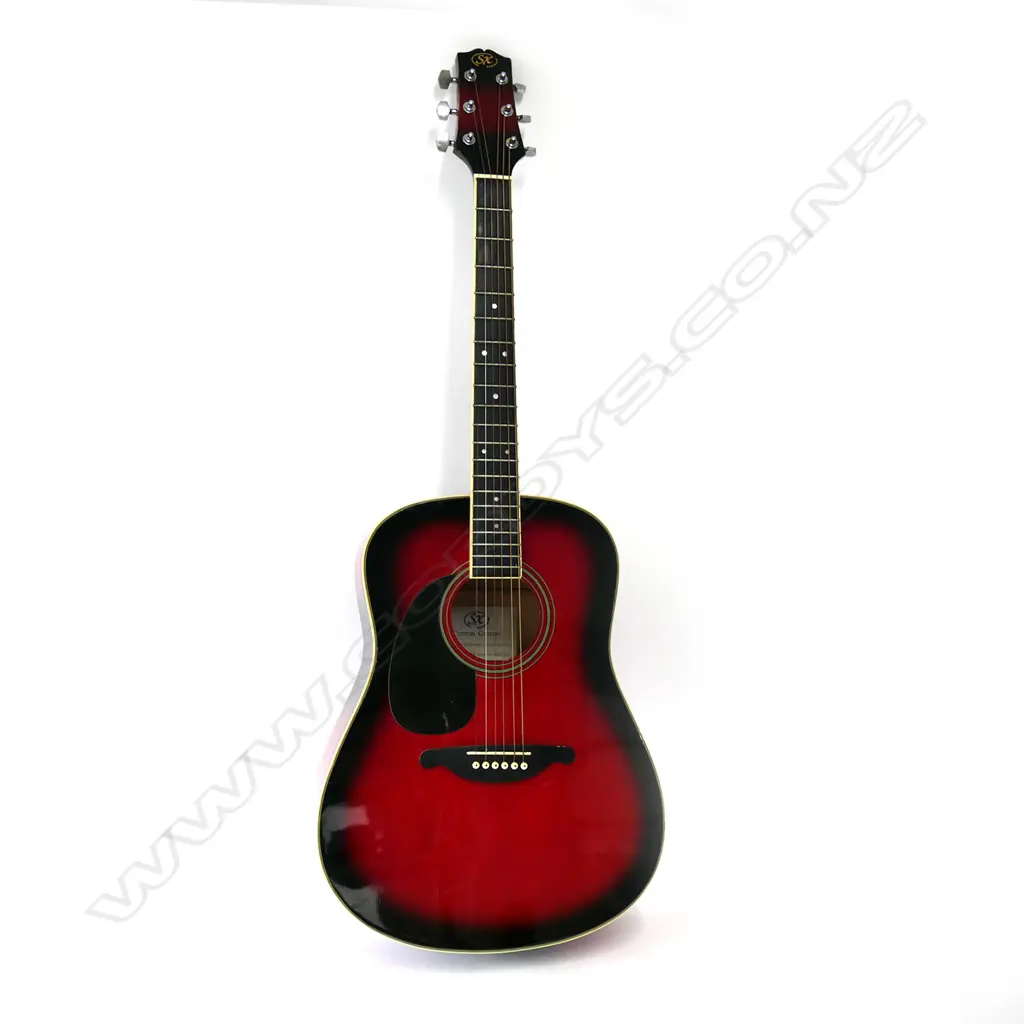 STANDARD 'SX' ACOUSTIC GUITAR, WITH CASE, CAPO, STRINGS & PICKS Image 1++