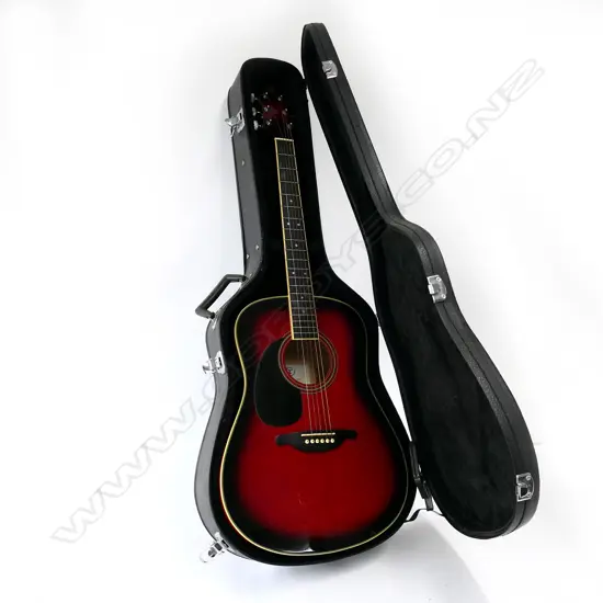 STANDARD 'SX' ACOUSTIC GUITAR, WITH CASE, CAPO, STRINGS & PICKS