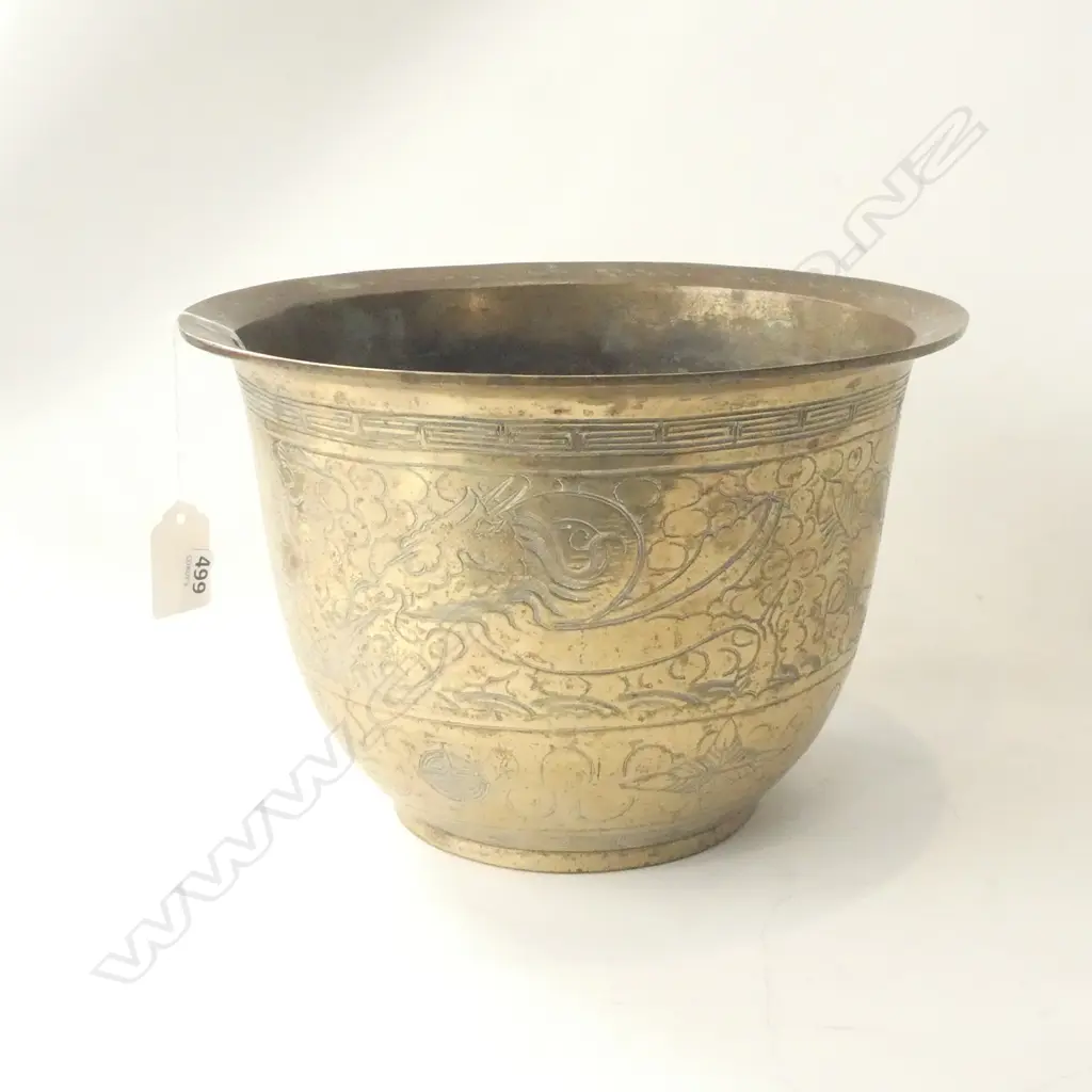 OLD CHINESE BRASS JARDINIERE Dia.240MM. Image 1++