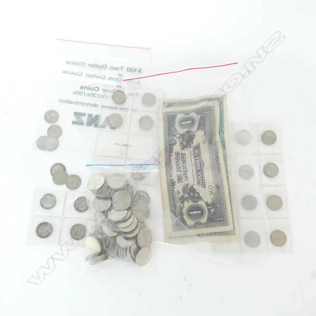 NZ 5c COINS, THRUPPENCES, BANKNOTES ETC Image 1++