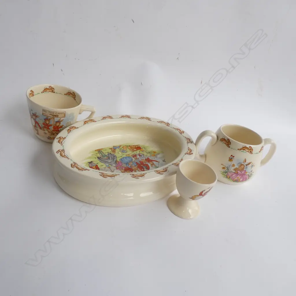 ROYAL DOULTON BUNNYKINS - CUP / MUG / OVAL BOWL & EGG CUP Image 1++