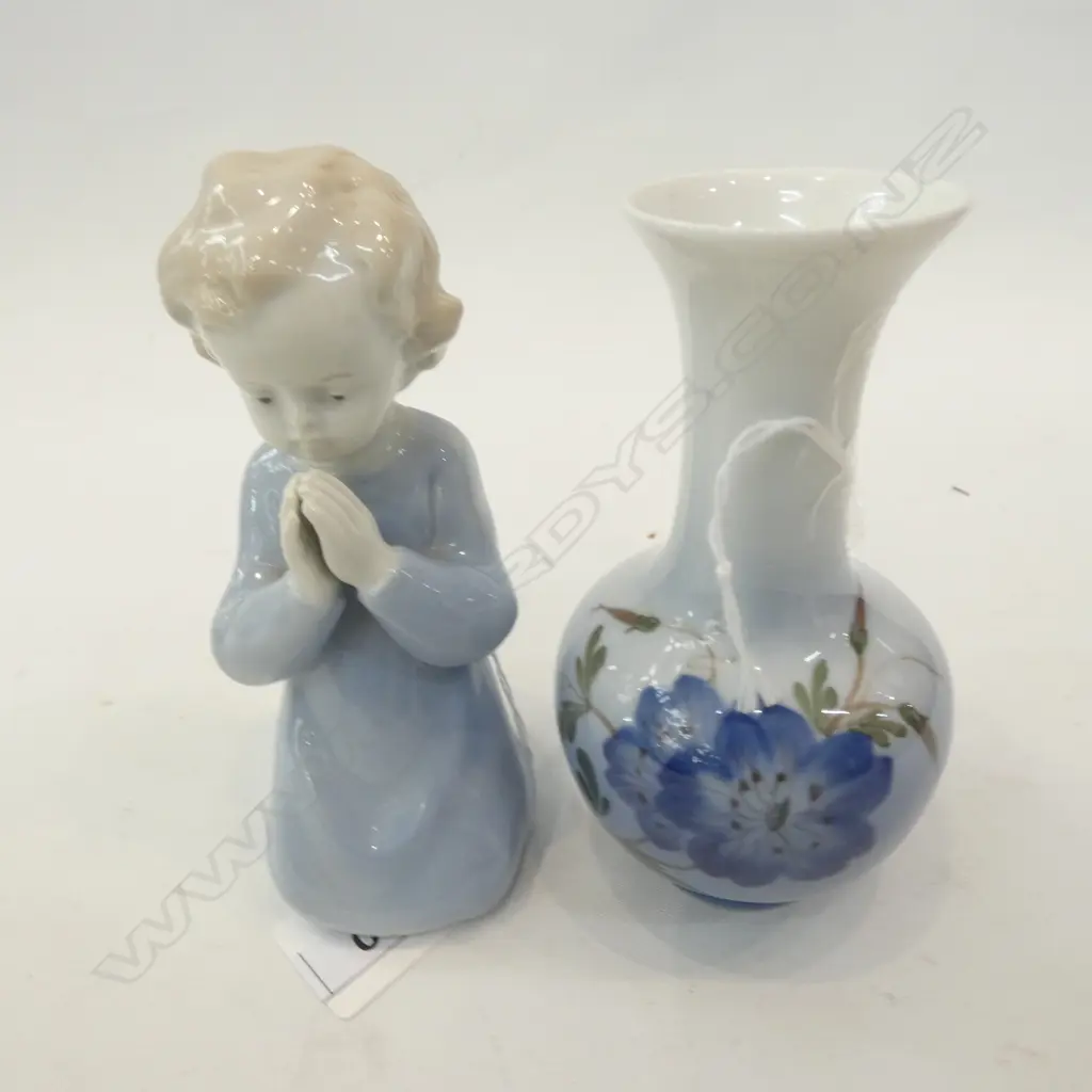 ROYAL COPENHAGEN VASE H120 & FIGUREINE Image 1++