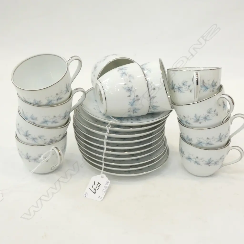 NORITAKE 'CONCORD' #6207 21 PC DEMITASSE CUPS & SAUCERS  Image 1++