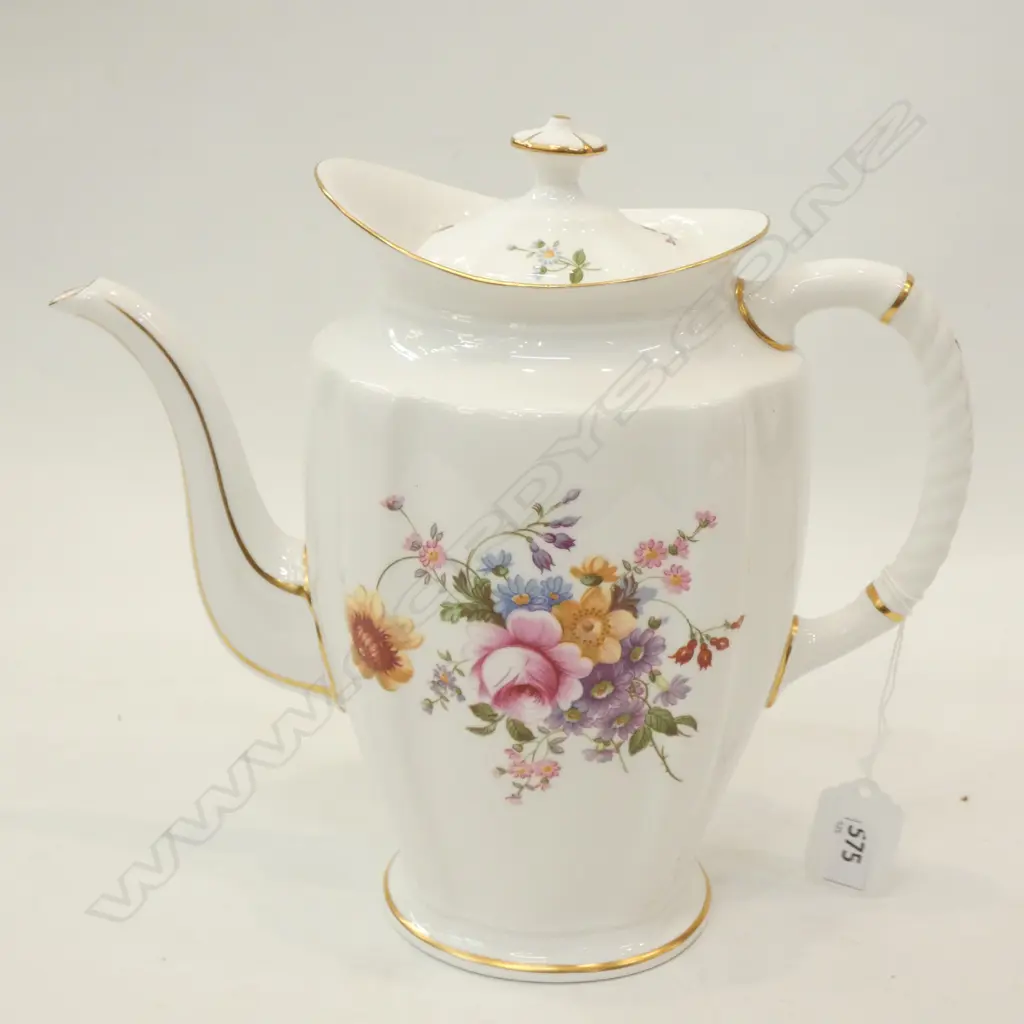 ROYAL CROWN DERBY - DERBY POSIES  LARGE COFFEE POT - RED STAMP H. 210MM Image 1++