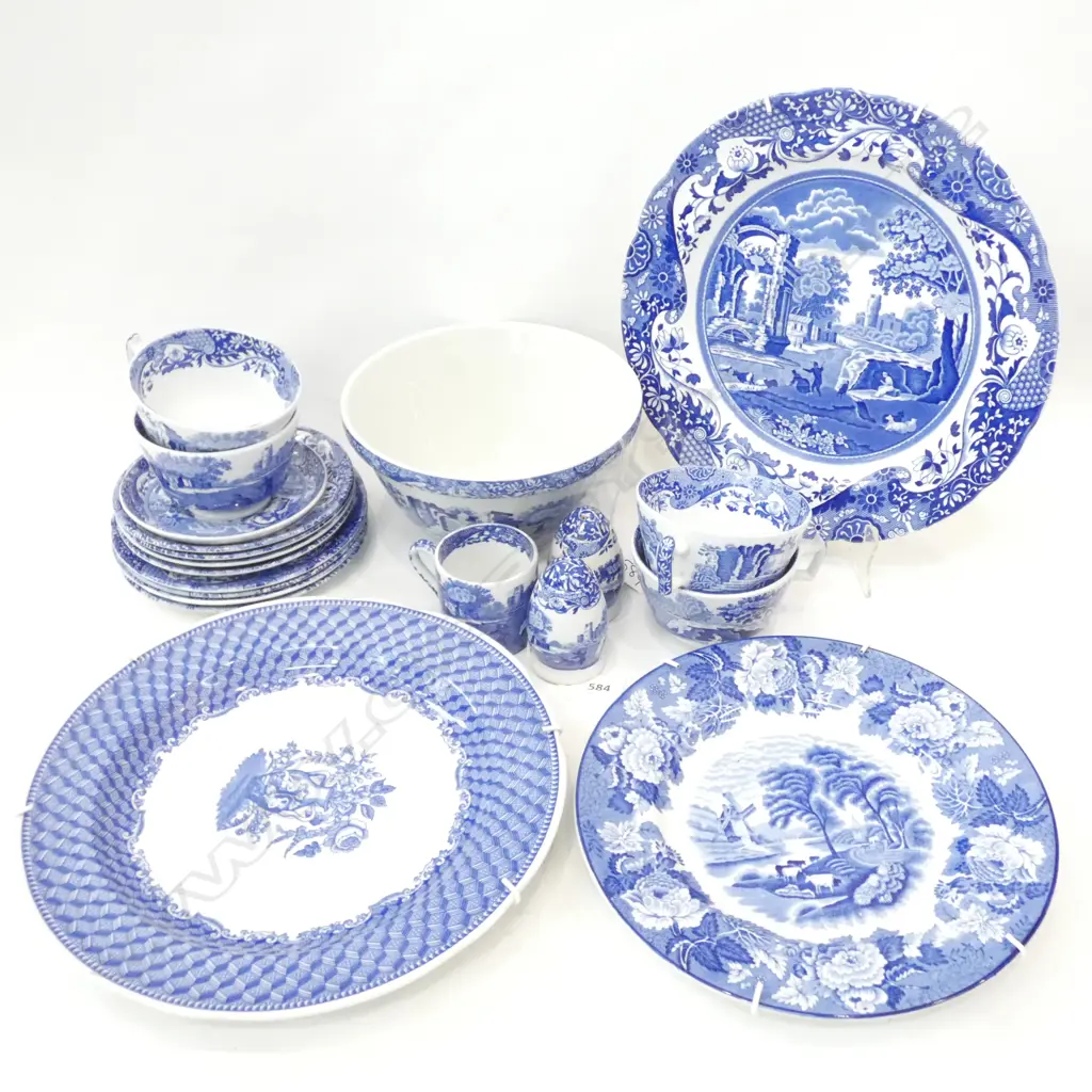 SPODE COPELAND BLUE & WHITE PCS. CUPS/ SAUCERS/PLATES/ SHAKERS/ BOWL ETC.  Image 1++