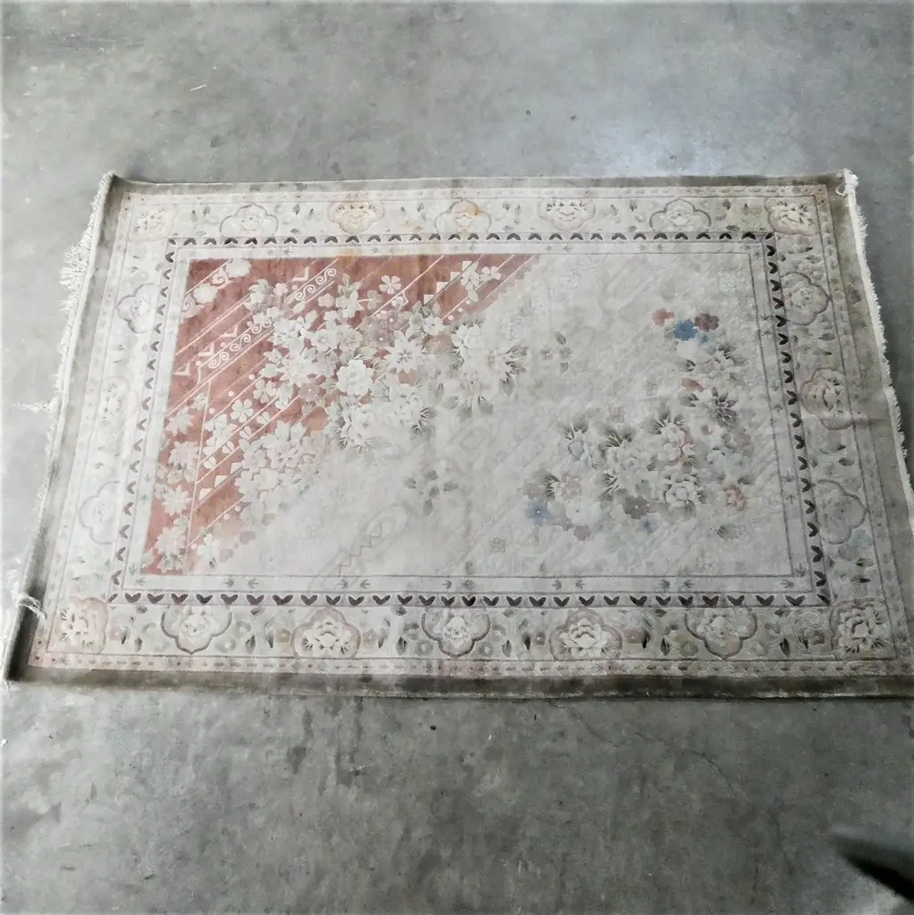 CHINESE HAND KNOTTED SCULPTED PILE RUG 2450X1680mm Image 1++