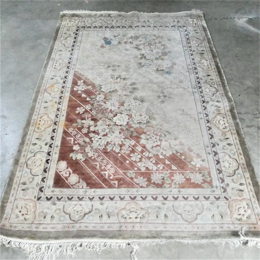 CHINESE HAND KNOTTED SCULPTED PILE RUG 2450X1680mm Image 1++