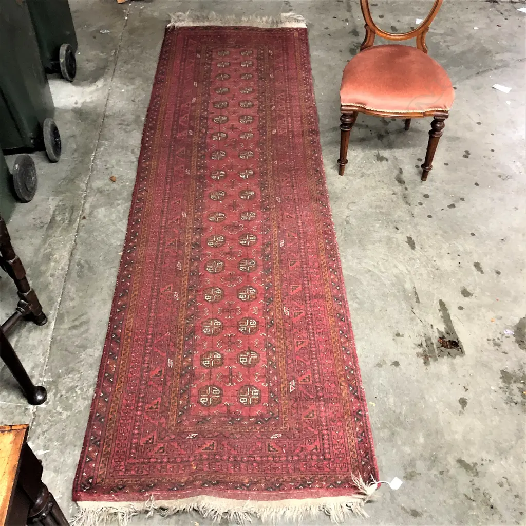AFGHAN BALUCHI HANDKNOTTED RUNNER RUG 3000X880mm ALL WOOL Image 1++