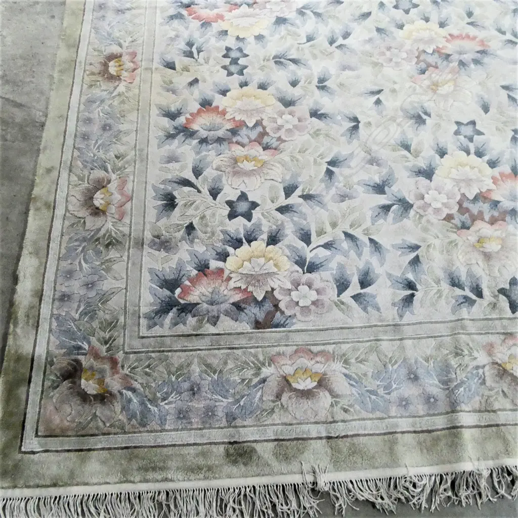 CHINESE HAND KNOTTED SCULPTED PILE CARPET 2.5X2.5m Image 1++
